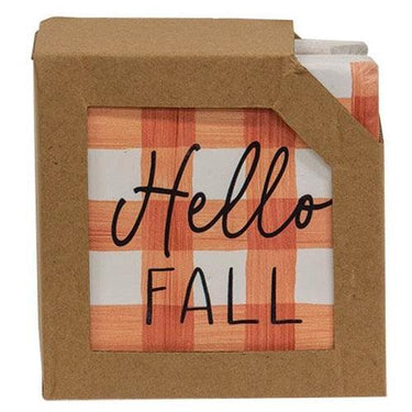 4 Set Fall Gingham Resin Coasters - The Fox Decor